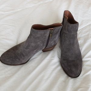 Lucky Brand Gray Suede Booties